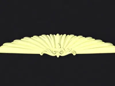 dekor golden fan 3D model