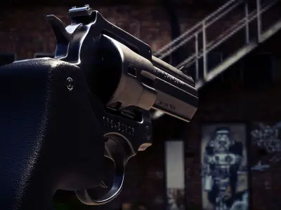 Revolver 357 magnum 3D model