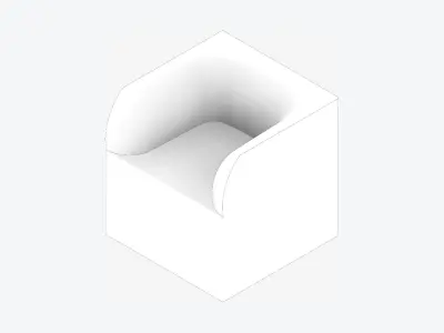 Furniture - Armchair - Contemporary - Line - Type 5 Low-poly 3D model