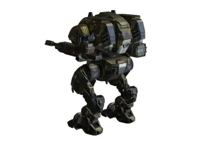 sci fi robot Low-poly 3D model