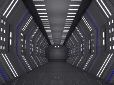 Sci Fi Corridor  3D model 70