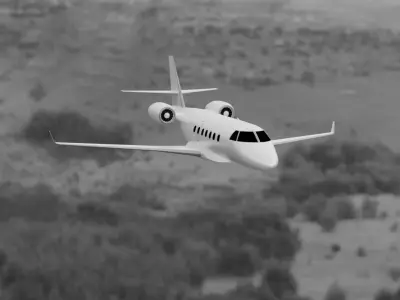 Bussines Jet 3d model by Nikdox Free low-poly 3D model