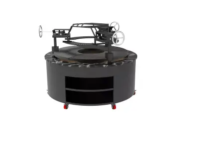 BBQ GRILL ROUND 2000 mm FOR MADE  3D model