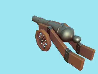 Cannon Low-poly 3D model shop