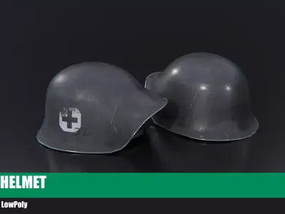 M1918 Swiss army helmet Free low-poly 3D model