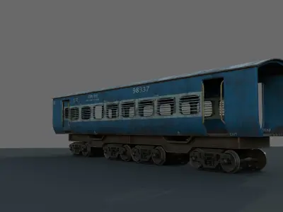 Indian railway coach 3D model
