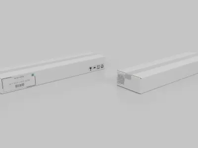 White Cardboard Box Retail Ready Trio – Rigged and Customizable 3D model