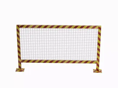 Road Barricade C 02 Low-poly 3D model