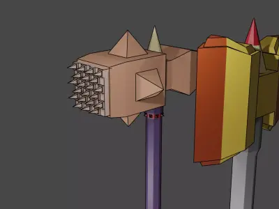 Melee for war free Free low-poly 3D model