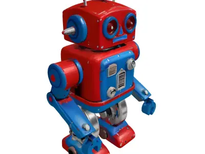 Vintage SciFi Toy Robot 3D model