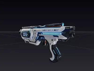 Sci-Fi Plasma Futuristic Game Ready Energy Weapon  Free 3D model