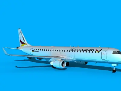 Embraer Emb-190 German Airways 3D model