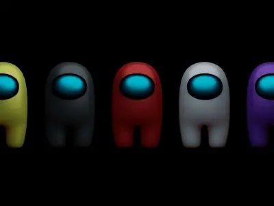 Among Us - Colors Pack Low-poly 3D model