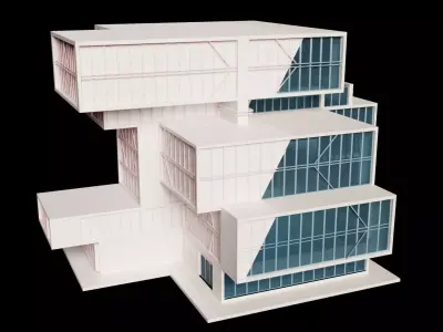 The Office building modern 3D architectural model 3D model