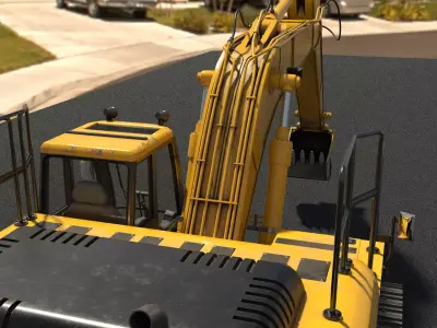 Excavator Low-poly 3D model Low-poly