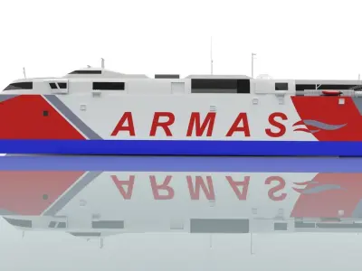 Alboran fastferry 3D model by crystalstudios