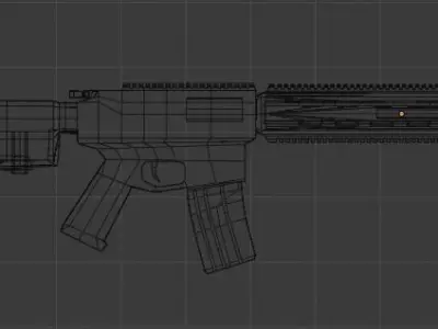 Free Custom AR-15 Free low-poly 3D model