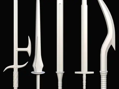 Sword Base Mesh Vol 3 Low-poly 3D model
