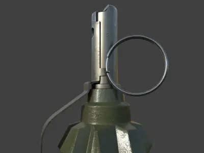 Low-poly model Grenade F-1 Low-poly 3D model
