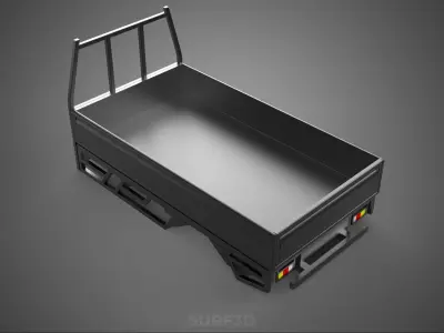 FLATDECK PICKUP TRUCK BED HEADBOARD STRUCTURE FRAME HEAD RACK 3D model