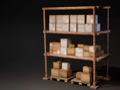 Warehouse Props Pack Low-poly 3D model buy