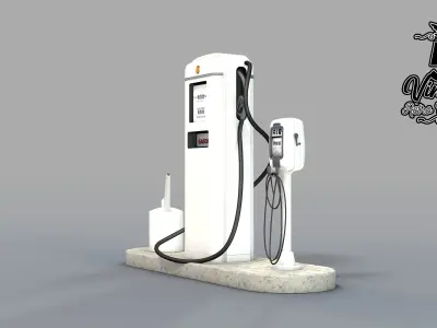 50s Gas Station 3D model