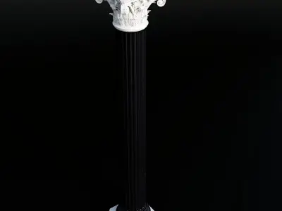 corinth column leafs 3D model
