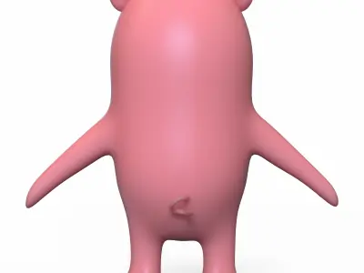 Pig stylized Low-poly 3D model