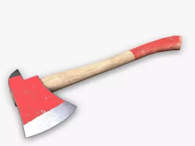 Fire Axe Low-poly PBR Free low-poly 3D model