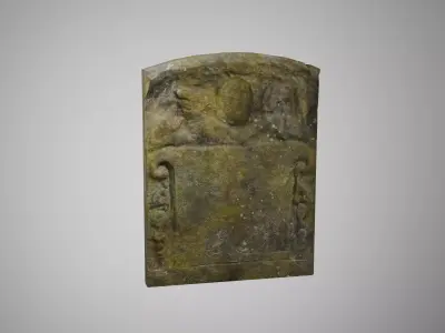 Old Mossy Tombstone Free low-poly 3D model