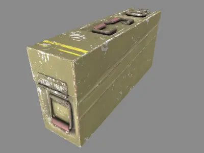 Ammo box Low-poly 3D model 5