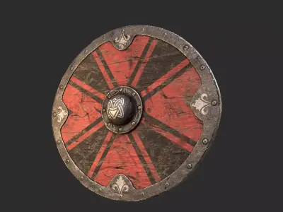 Viking Shield 3D modeling Low-poly 3D model