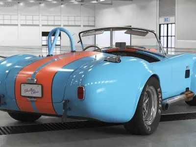 Shelby Cobra 1965 Rigged 3D model