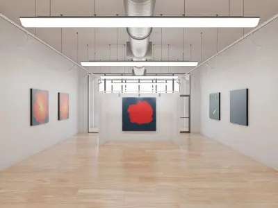Art Museum Gallery Interior 16 Low-poly 3D model