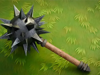 Mellee Weapons and Guns Pack of 12 Low-poly 3D model