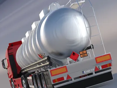 IVECO Hi-Way Truck with ADR Tanker 3D model
