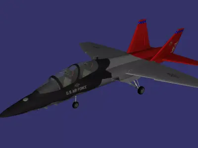 Boeing SAAB T7a Red Hawk Free low-poly 3D model