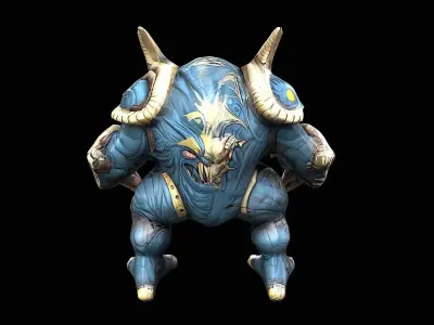 stylized abstract creature 3D model