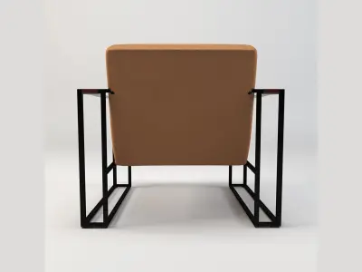 Modern Industrial Leather Chair 3D Model Low-poly 3D model