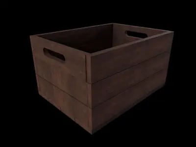 Wooden Case - Game Ready - Low-poly 3D model