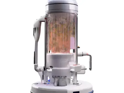 SciFi Laboratory Vacuum Chamber Device Low-poly 3D model