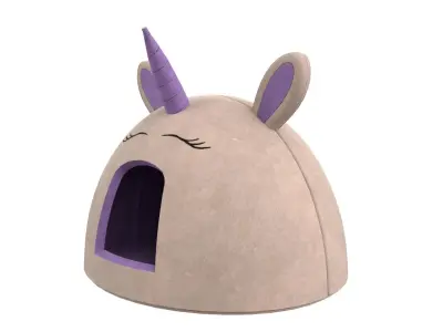 Unicorn Meow Hut Cat Hut Cat Tent Cozy Gray 3D model