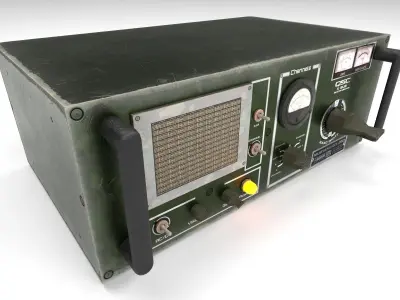 Military Radio  - PBR  Game-Ready Low-poly 3D model