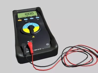 Insulation Tester Low-poly 3D model