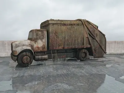 destroyed truck 011 am165 3D model