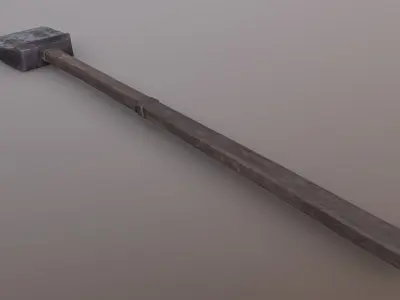 Shovel - Obsidian Low-poly 3D model