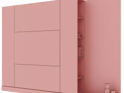 TV wall set 07 Free 3D model purchase