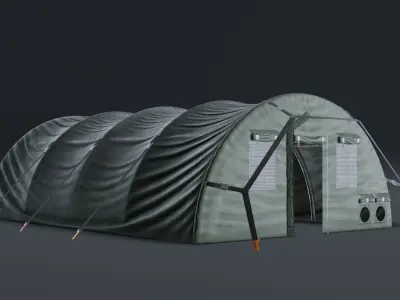 Military Tent Low-poly 3D model get