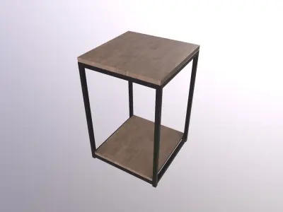Furniture End Table Industrial Low-poly 3D model