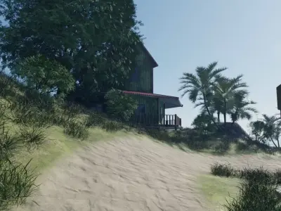 Coastal Village Layout 3D model
